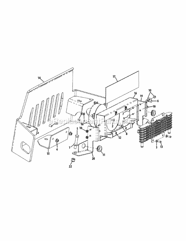 Bumper Assembly Diagram and Parts List for S7237-KW 53CI8DU8050 Cub Cadet Sprayer